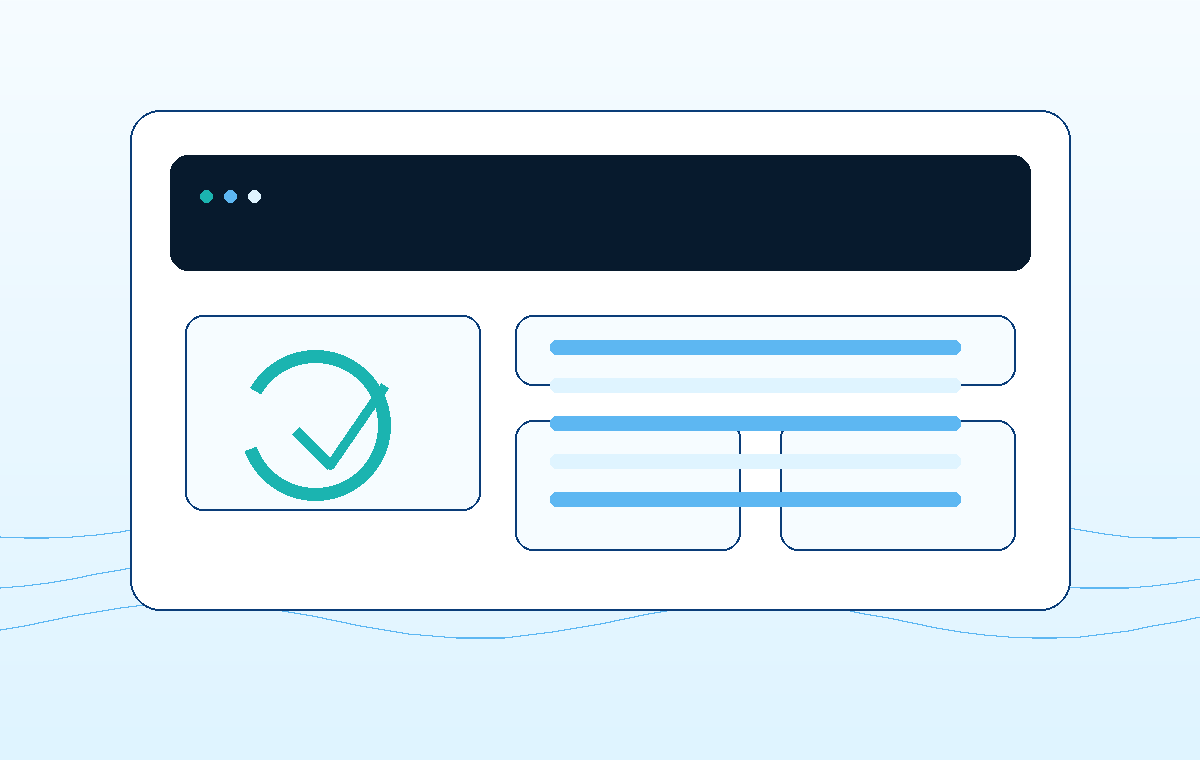 Abstract website reliability dashboard