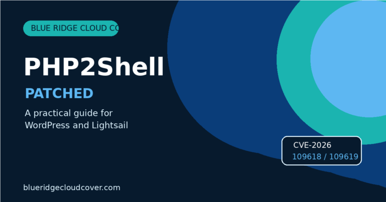 PHP2Shell patched: practical guidance for WordPress and Lightsail